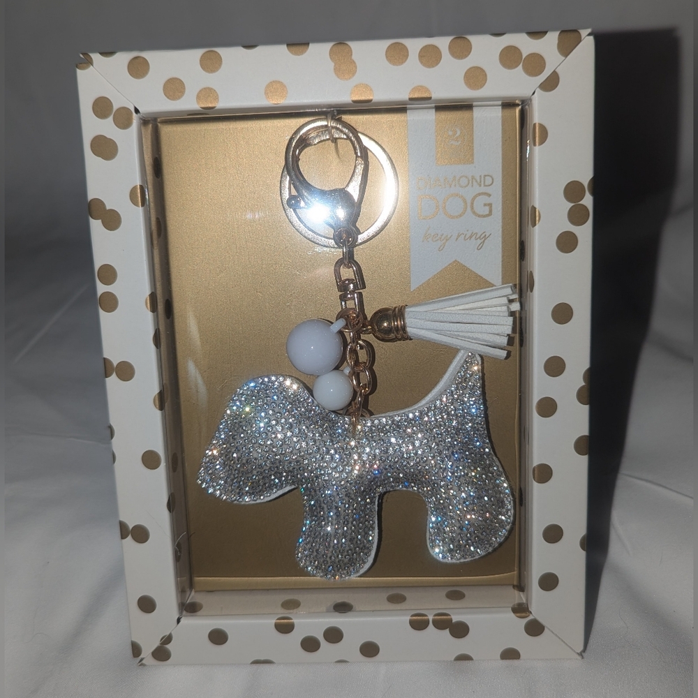 2Chic Diamond Glitter Dog Key Ring